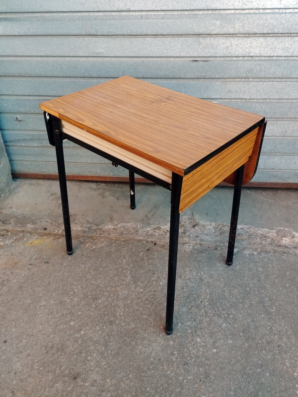 mesa cocina plegable madera formica metal 74x65x43-71 1u